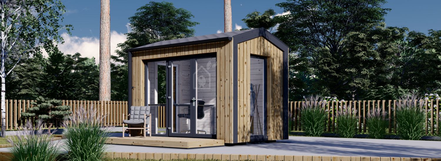 Ufficio in legno da giardino EMMY (34 mm + rivestimento), 3x2 m, 6 m² visualization 1