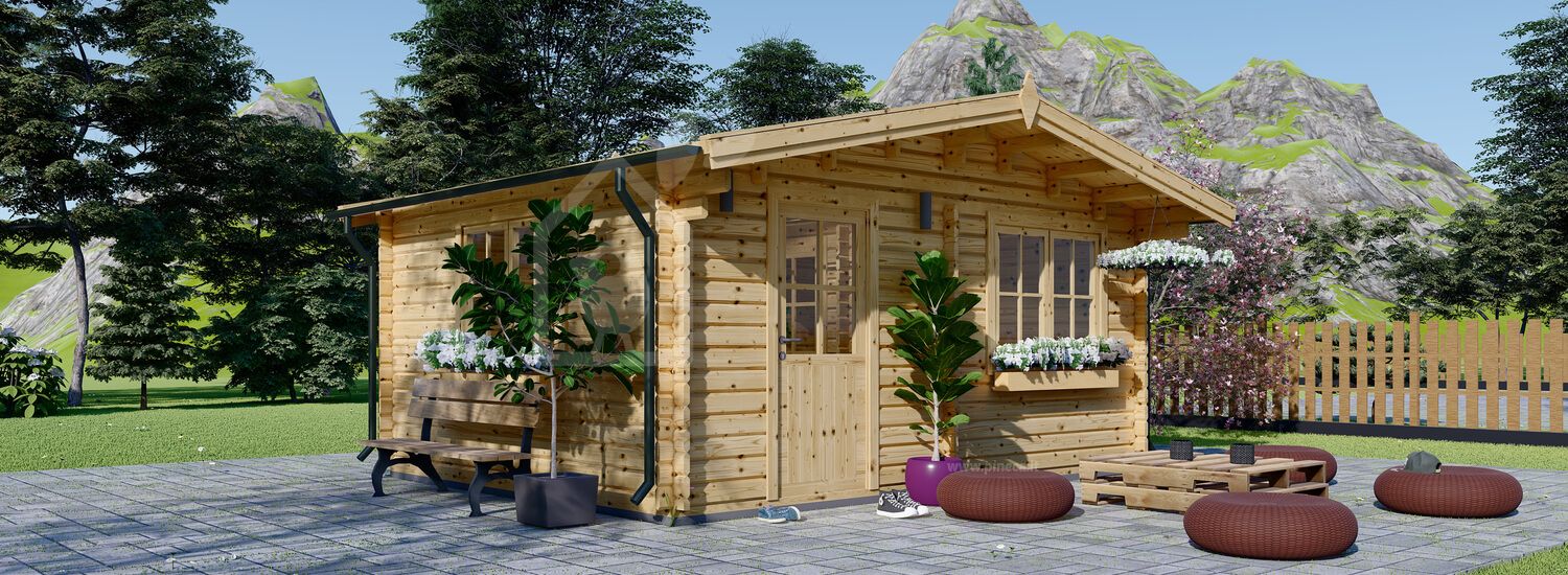 Casetta in legno da giardino NINA (44 mm), 5x5 m, 25 m²